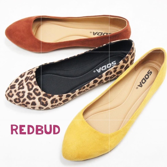 Last 1 Soda Leopard Almond Ballerina FLATS Size 10 - Picture 2 of 6